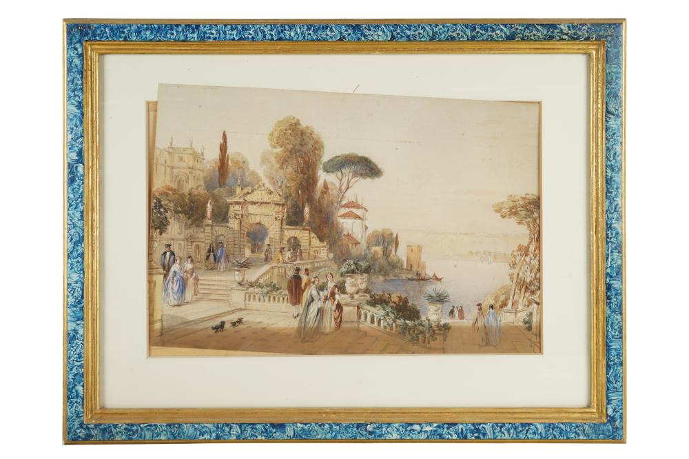 ITALIAN COASTAL SCENEwatercolor and