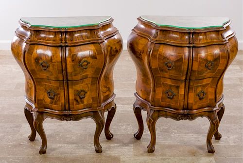 ITALIAN COMMODES PAIR, CIRCA