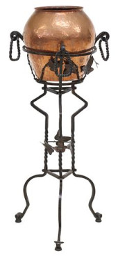 ITALIAN COPPER PLANTER ON FOLI