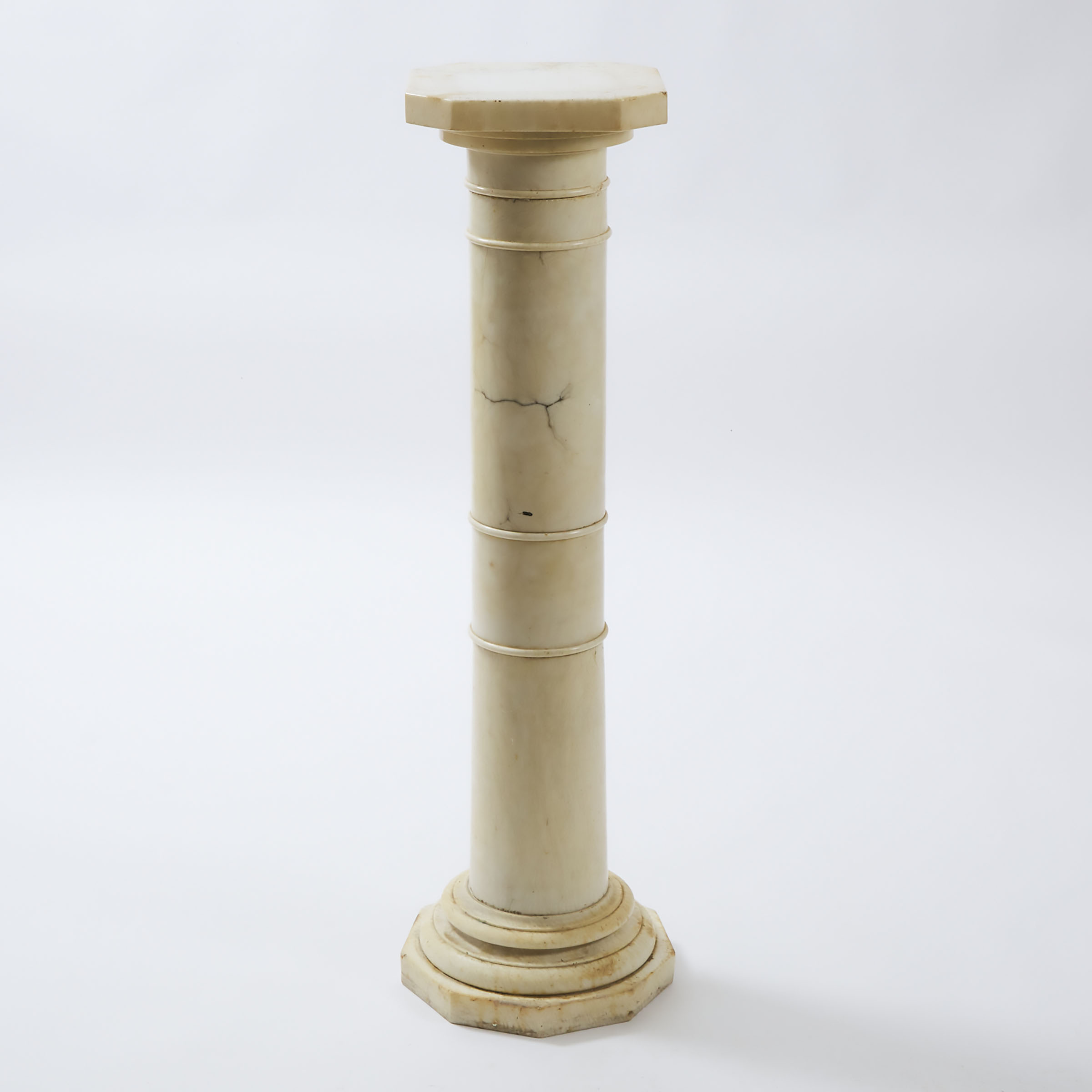 Italian Cream Alabaster Column Form