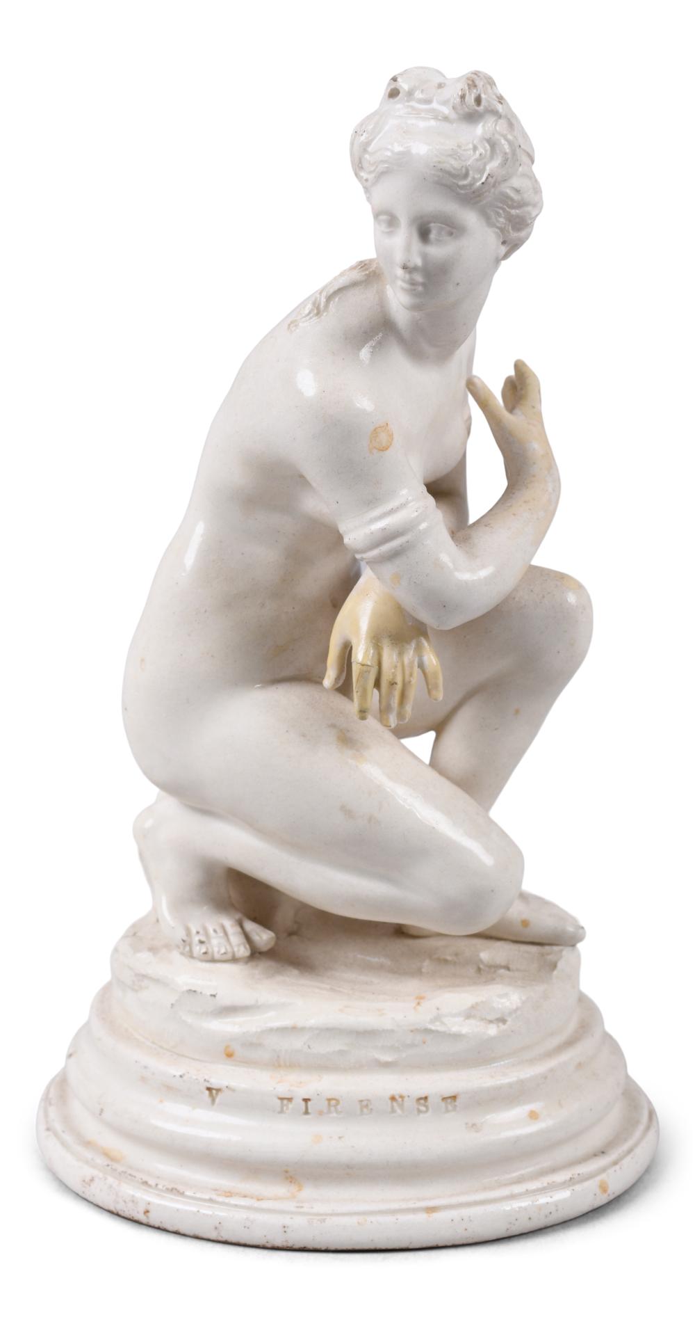 ITALIAN CREAMWARE FIGURE OF 'THE