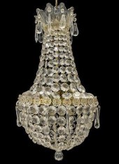 ITALIAN CRYSTAL THREE-LIGHT CH