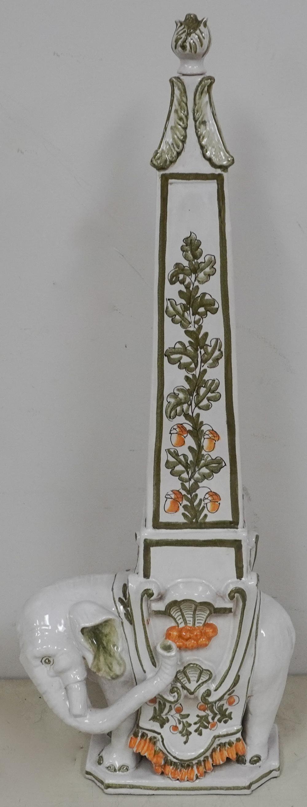 ITALIAN DECORATED POTTERY FIGURE OF