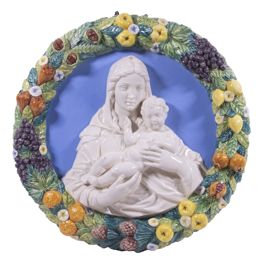 ITALIAN DELLA ROBBIA MADONNA &