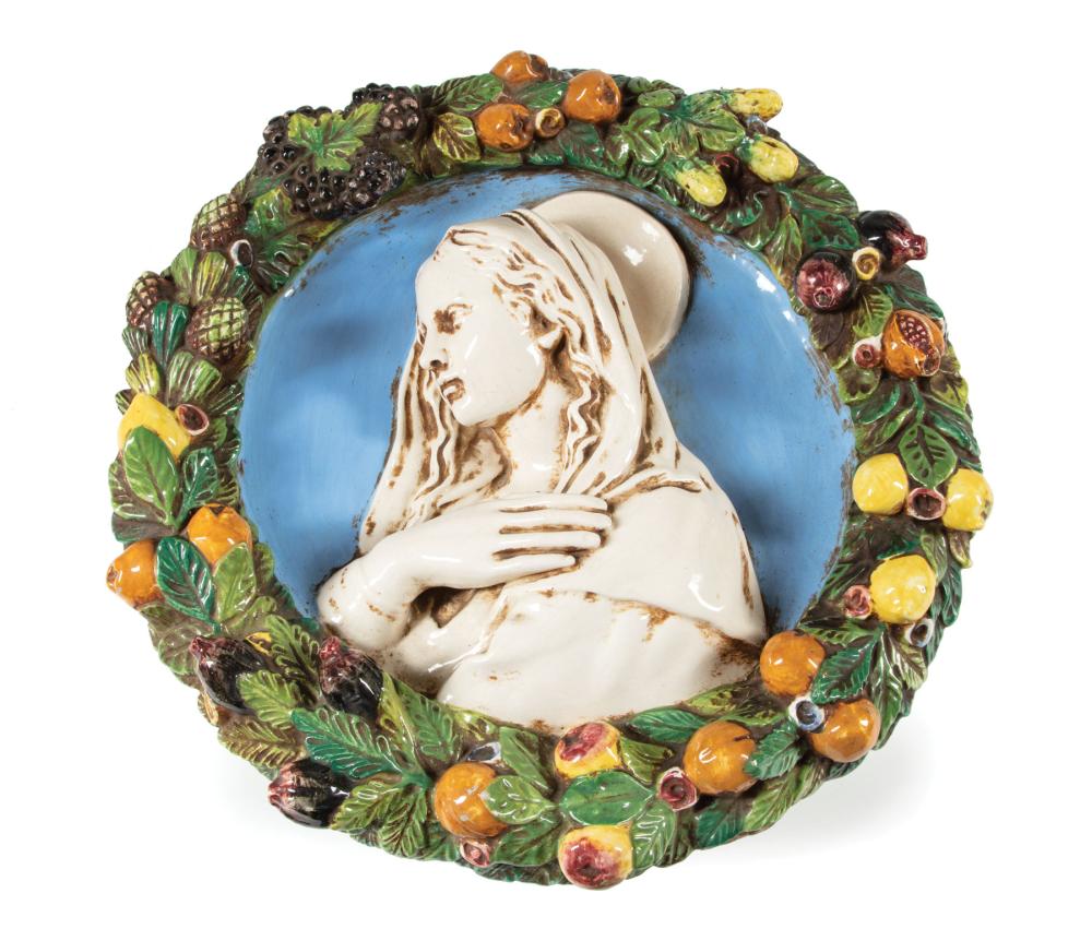 ITALIAN DELLA ROBBIA-STYLE GLAZED