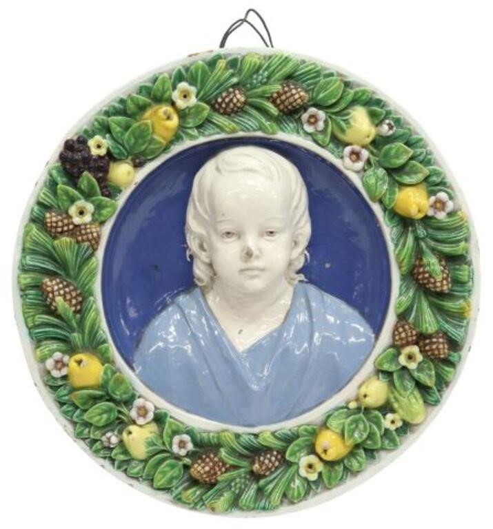 ITALIAN DELLA ROBBIA STYLE MAJOLICA