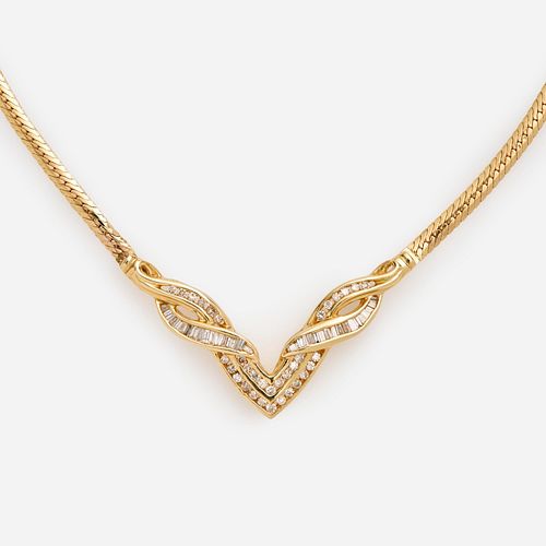ITALIAN DIAMOND NECKLACE WITH