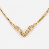 ITALIAN DIAMOND NECKLACE WITH