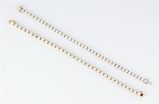 Italian diamond-set gold tennis