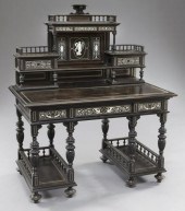 Italian ebonized wood and inla