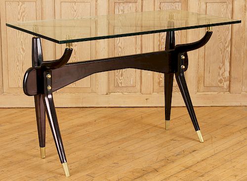 ITALIAN EBONIZED WOOD DESK MANNER