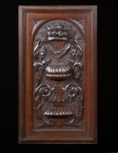 Italian Elaborately Carved Wal