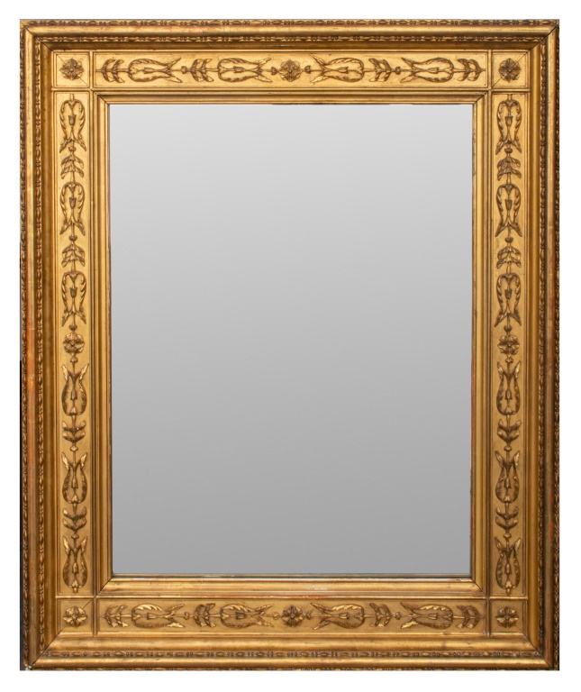 ITALIAN EMPIRE GILT WOOD BEVELED