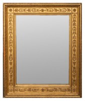ITALIAN EMPIRE GILT WOOD BEVEL