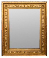 ITALIAN EMPIRE GILT WOOD BEVEL
