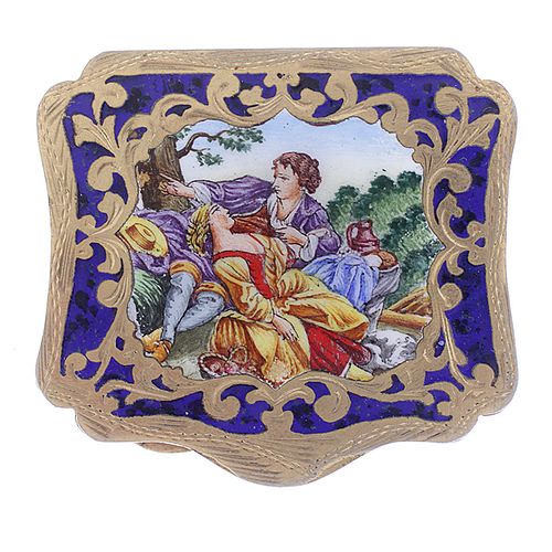 ITALIAN ENAMEL COMPACTA brass