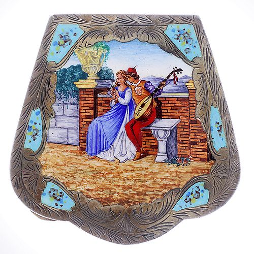ITALIAN ENAMEL COMPACTAn Italian