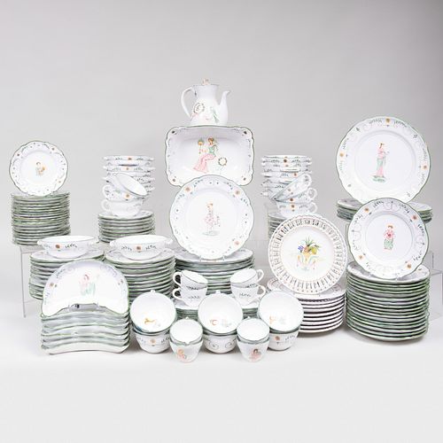 ITALIAN FAIENCE DINNER SERVICEBlack