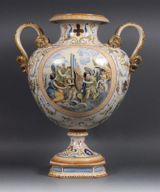 Italian faience double handled