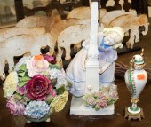 Italian faience figural lamp V