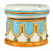 ITALIAN FAIENCE GARDEN SEATin