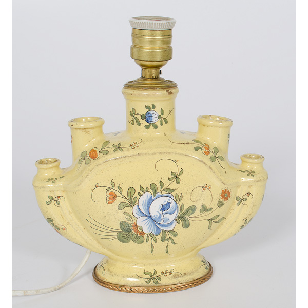 Italian Faience Lamp Electrified