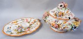 ITALIAN FAIENCE TUREEN, COVER,