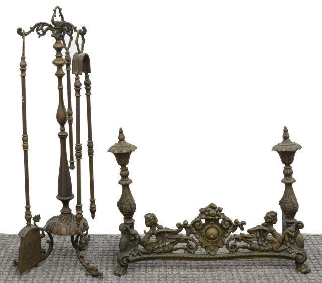 ITALIAN FIREPLACE TOOLS, STAND &