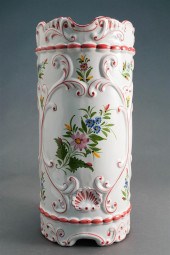 ITALIAN FLORAL DECORATED CERAM
