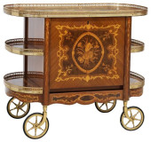 ITALIAN FLORAL MARQUETRY BAR C