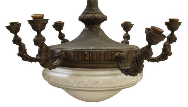 ITALIAN FROSTED GLASS SEVEN-LIGHT