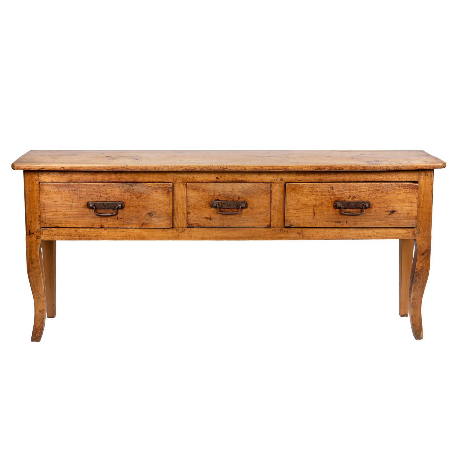 ITALIAN FRUITWOOD CONSOLE TABLE,