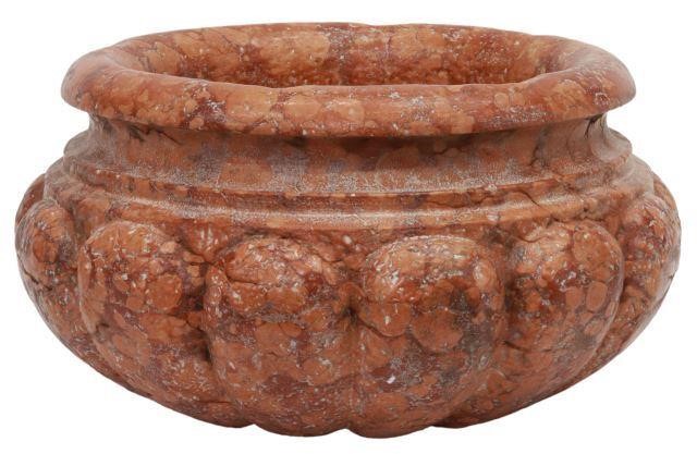 ITALIAN GADROONED CARVED STONE