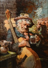 ITALIAN GENRE PAINTING WITH DR