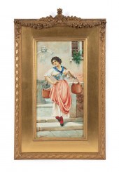 ITALIAN GENRE SCENE WATERCOLOR