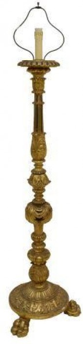ITALIAN GILT ALTAR PRICKET FLO