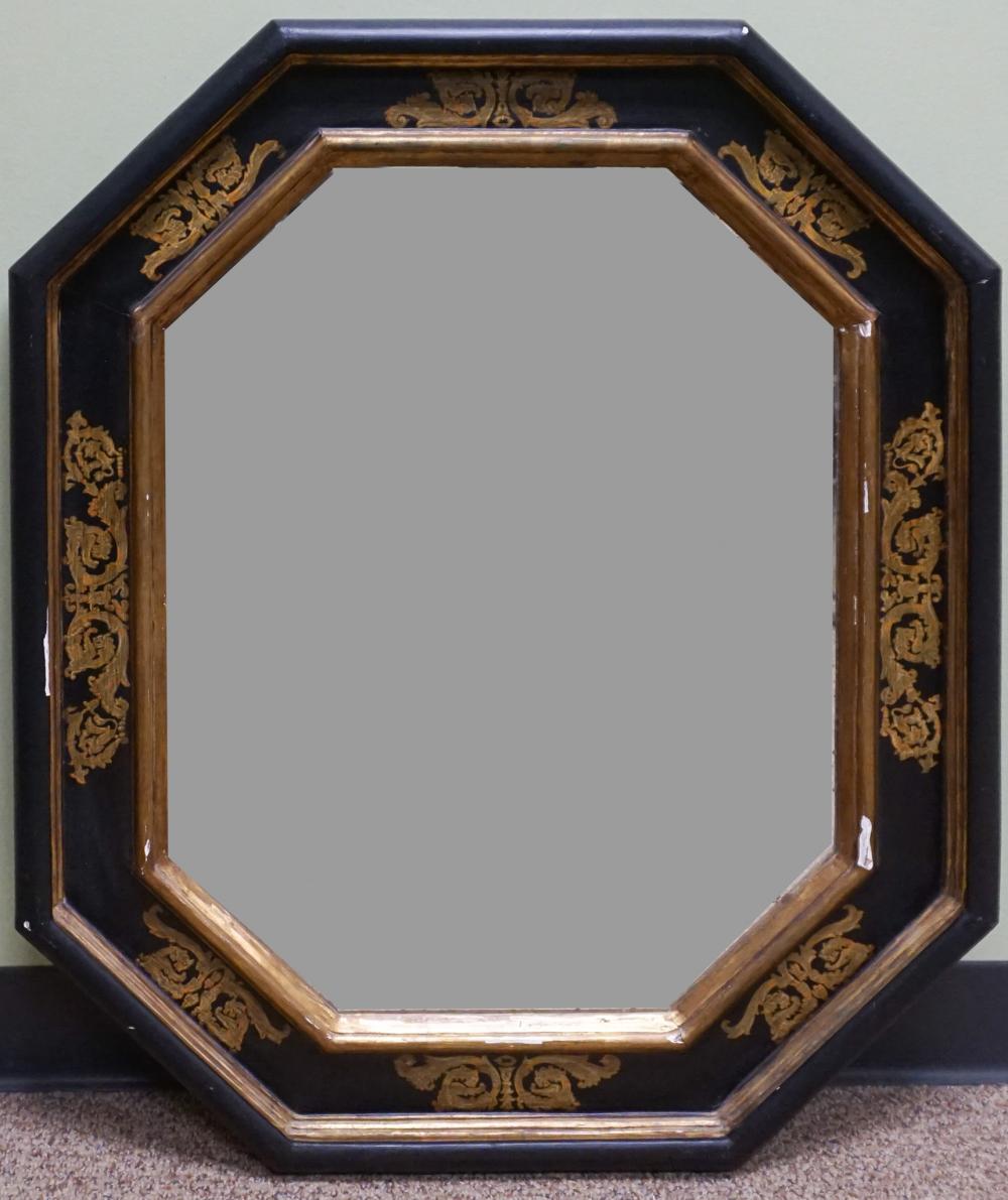 ITALIAN GILT AND EBONIZED DECORATED