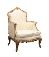 ITALIAN GILT AND UPHOLSTERED C