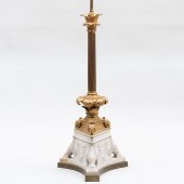 ITALIAN GILT-BRONZE AND MARBLE
