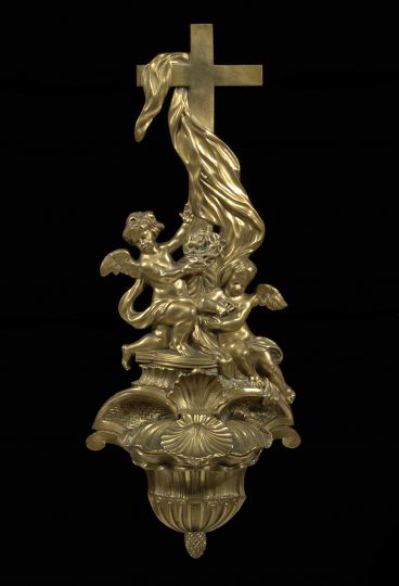 Italian Gilt-Bronze Benitier, 