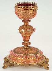 ITALIAN GILT BRONZE CORAL INLA