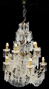 ITALIAN GILT & CRYSTAL PRISM T