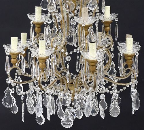 ITALIAN GILT METAL &AMP; CRYSTAL