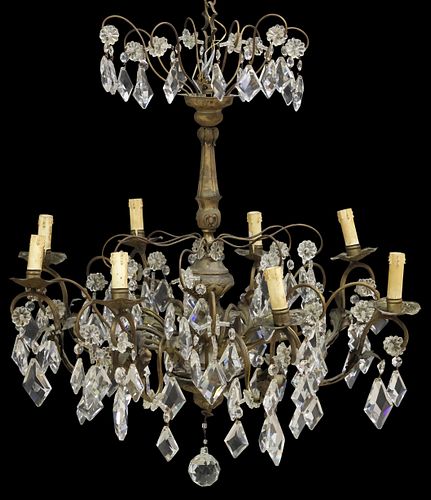 ITALIAN GILT METAL &AMP; CRYSTAL