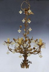 ITALIAN GILT METAL FIVE-LIGHT