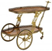 ITALIAN GILT METAL & MARQUETRY