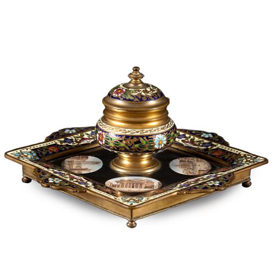 Italian gilt-metal micromosaic