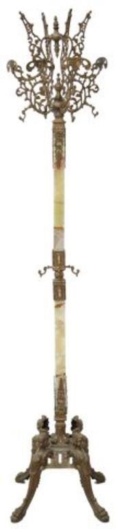 ITALIAN GILT METAL & ONYX