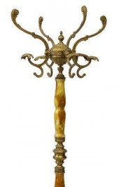 ITALIAN GILT METAL & ONYX FINI