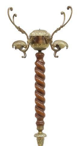ITALIAN GILT METAL & WALNUT